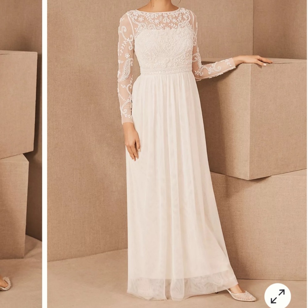 Anthropologie BHLDN Sinclair Beaded Wedding Dress